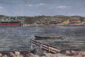 Bilde av Framnæs Mek. Værksted i 1890.